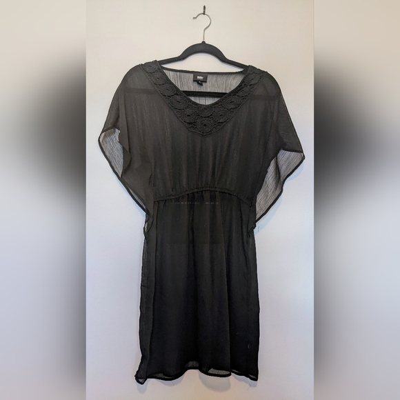 Mossimo Supply Co. Other - Mossimo Black Sheer Swimsuit Coverup with Lace Detail sz XS